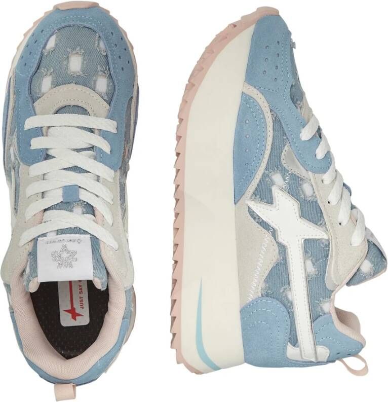 W6Yz Suede and fabric sneakers Anny W. Blue Dames
