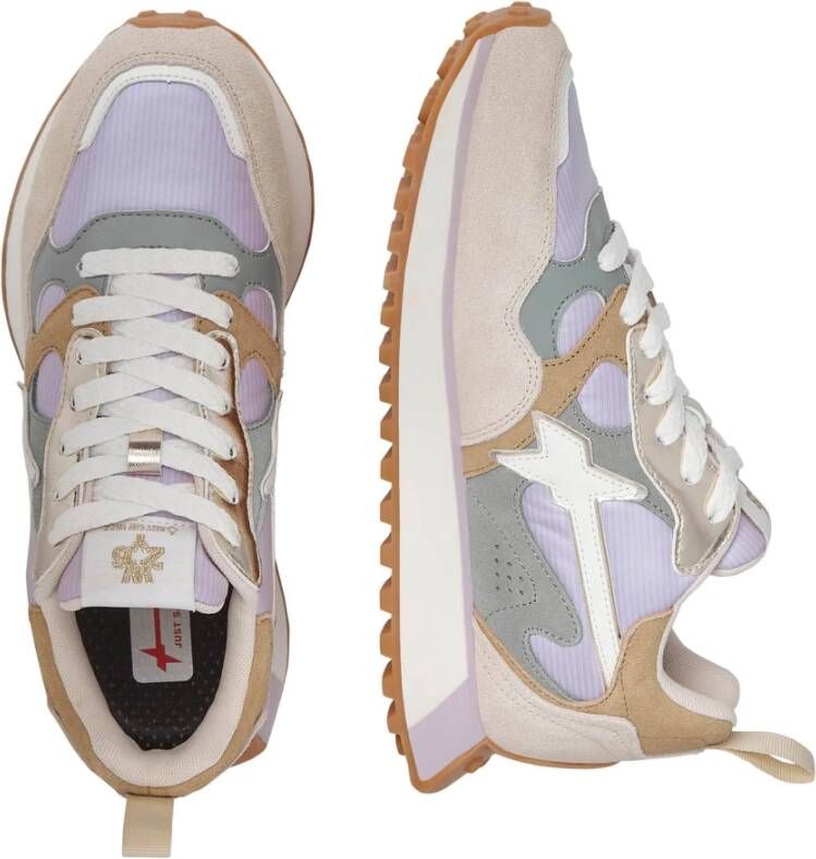 W6Yz Suede and technical fabric sneakers Loop-Uni. Beige Unisex