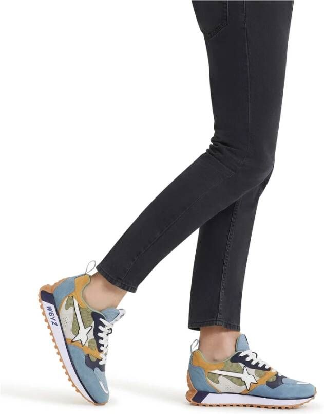 W6Yz Suede and technical fabric sneakers Loop-Uni. Multicolor Dames