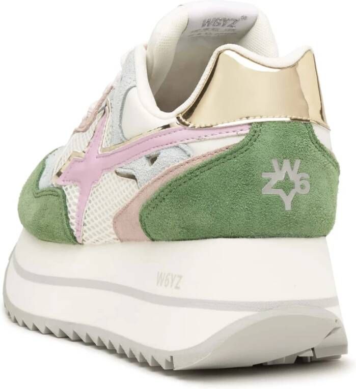 W6Yz Technical fabric and suede sneakers Deva W. Green Dames