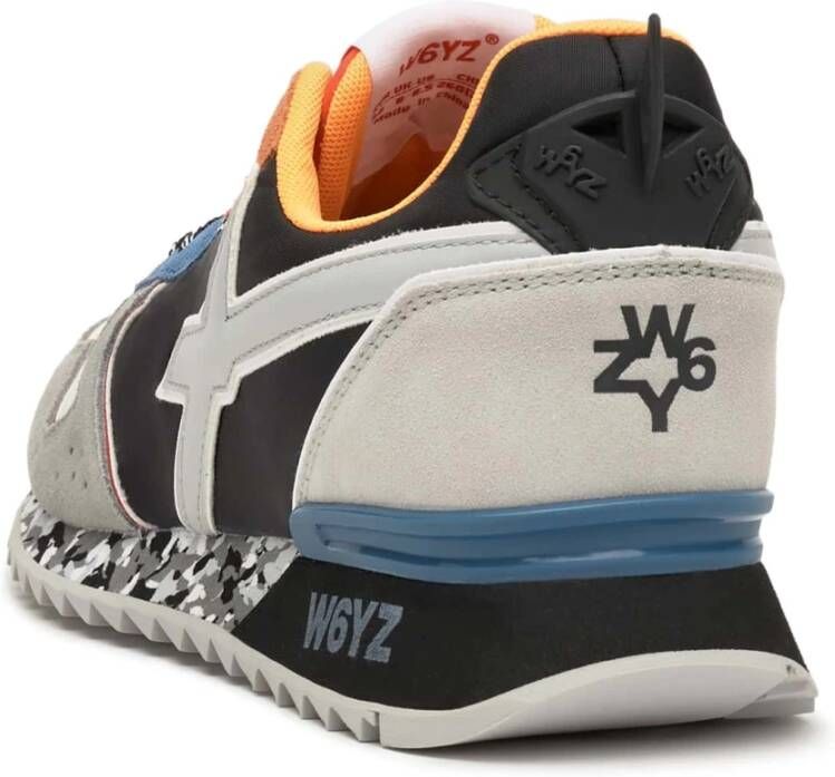 W6Yz Technical fabric and suede sneakers Jet-M. Black Heren