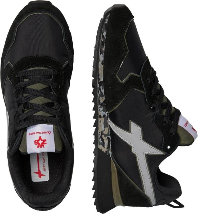 W6Yz Technical fabric and suede sneakers Jet-M. Black Heren