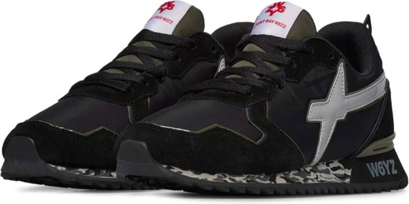 W6Yz Technical fabric and suede sneakers Jet-M. Black Heren