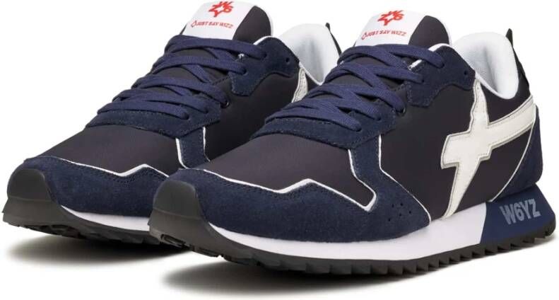 W6Yz Technical fabric and suede sneakers Jet-M. Blue Heren
