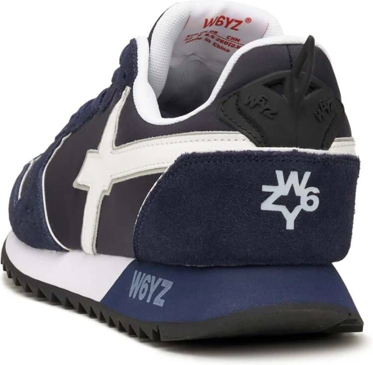 W6Yz Technical fabric and suede sneakers Jet-M. Blue Heren