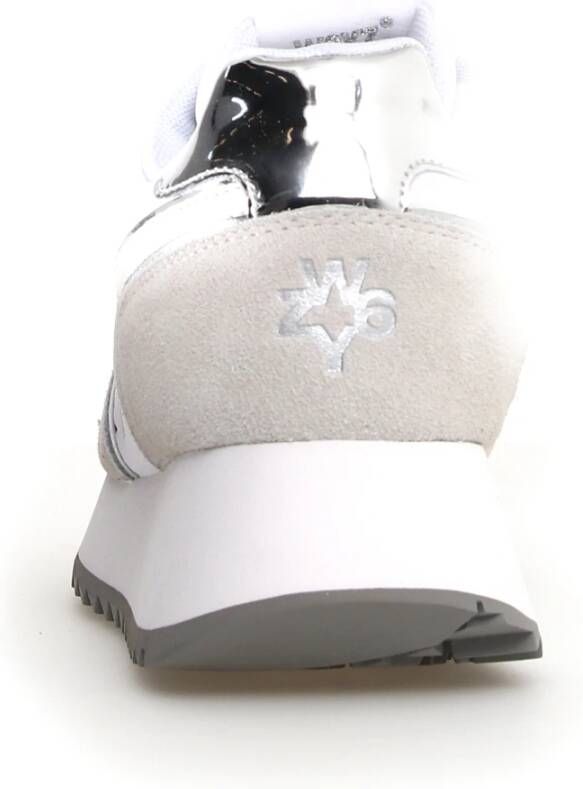 W6Yz Witte Sneaker met Verhoogde Rubberen Zool