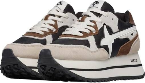 W6Yz Zwarte Sneakers Stijlvol Comfortabel Trendy Multicolor Dames
