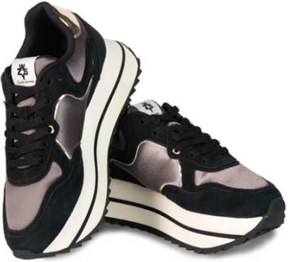 W6Yz Zwart platina suède sneakers Deva model