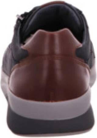 Waldläufer Blauwe Heren Nubuck Leren Sneakers