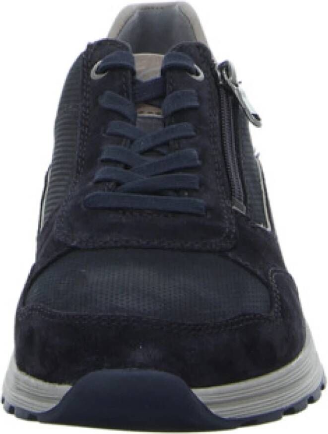 Waldläufer Blauwe heren sneaker comfortabel en stijlvol