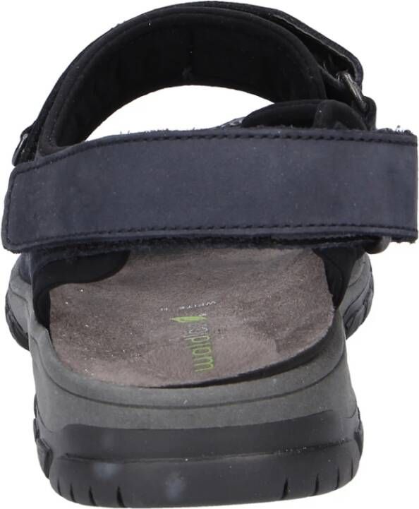 Waldläufer Blauwe Sandalen 372002 Blue Heren