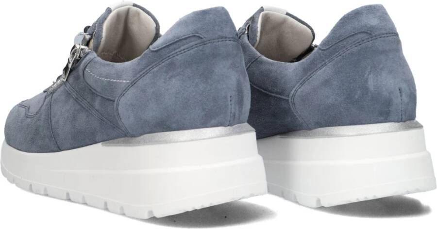 Waldläufer Blauwe Suède Trendy Sneakers 793007 Blue Dames