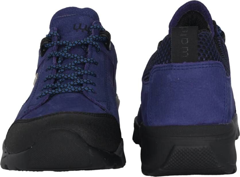 Waldläufer Blauwe Waterdichte Wandelsneaker Blue Dames