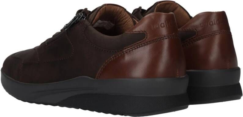 Waldläufer Comfortabele leren herenschoen Brown Heren