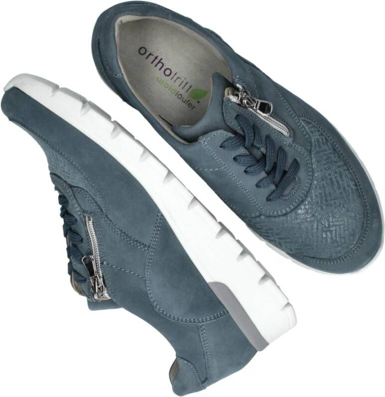 Waldläufer Comfortabele Sneaker met Elastisch Textiel Blue Dames