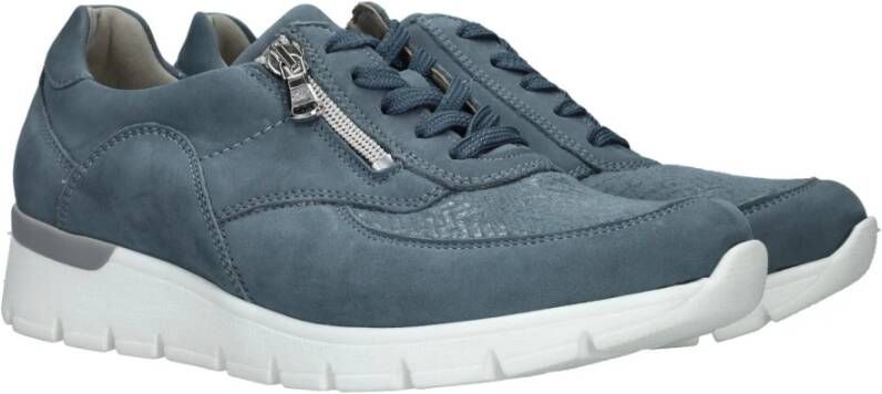 Waldläufer Comfortabele Sneaker met Elastisch Textiel Blue Dames