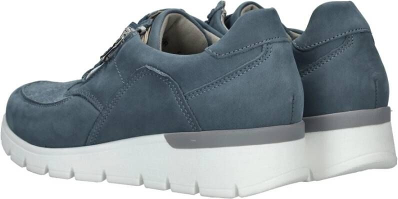 Waldläufer Comfortabele Sneaker met Elastisch Textiel Blue Dames