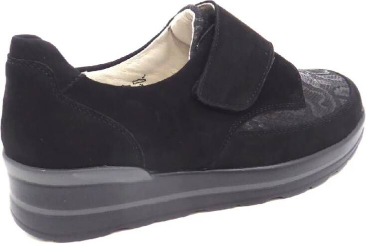 Waldläufer Dames Veterschoenen Black Dames
