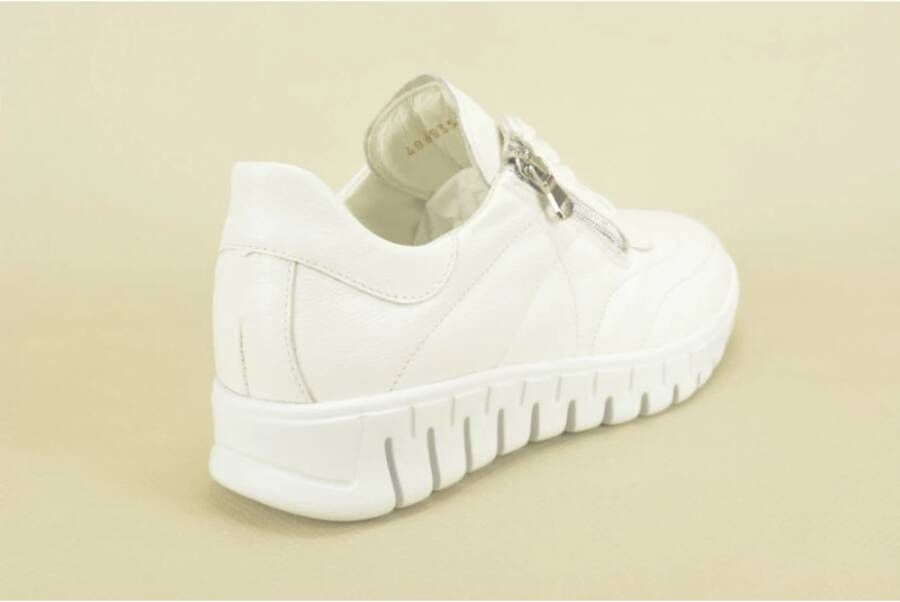 Waldläufer Flexibele witte Runner met Tiret White Dames