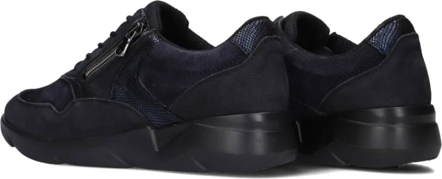 Waldläufer Funky Blauwe Suède Dames Sneakers