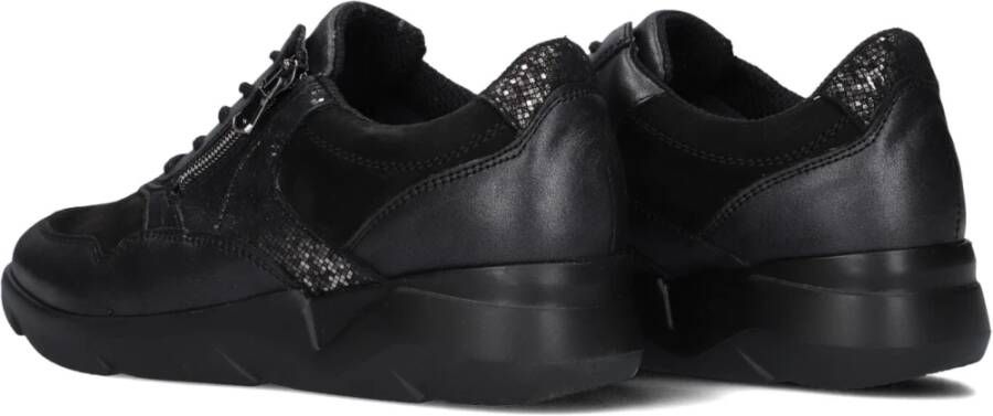 Waldläufer Funky Lage Sneakers Dames Zwart