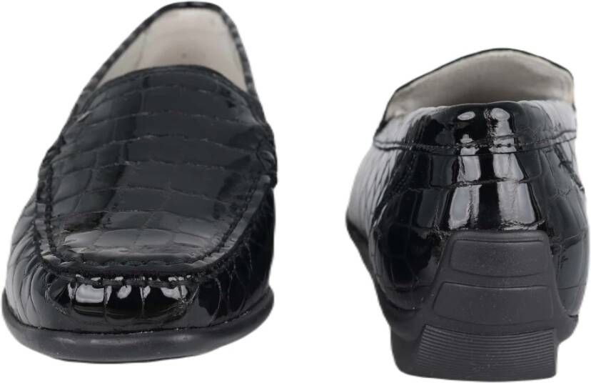 Waldläufer Klassieke brede pasvorm mocassin Zwart Black Dames
