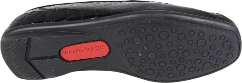 Waldläufer Klassieke brede pasvorm mocassin Zwart Black Dames