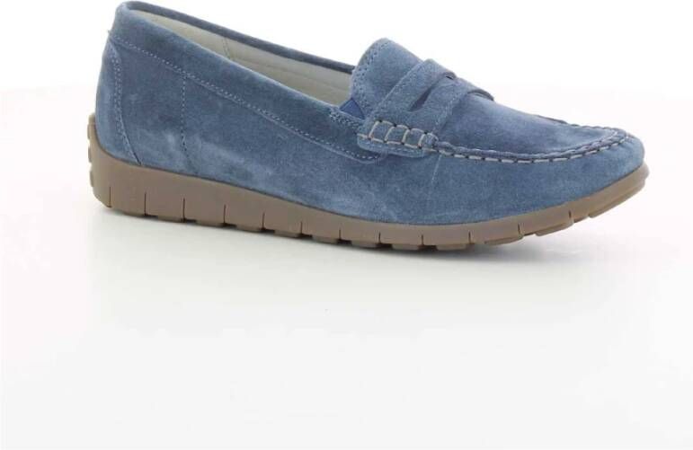 Waldläufer Blauwe Loafers voor Vrouwen Blue Dames