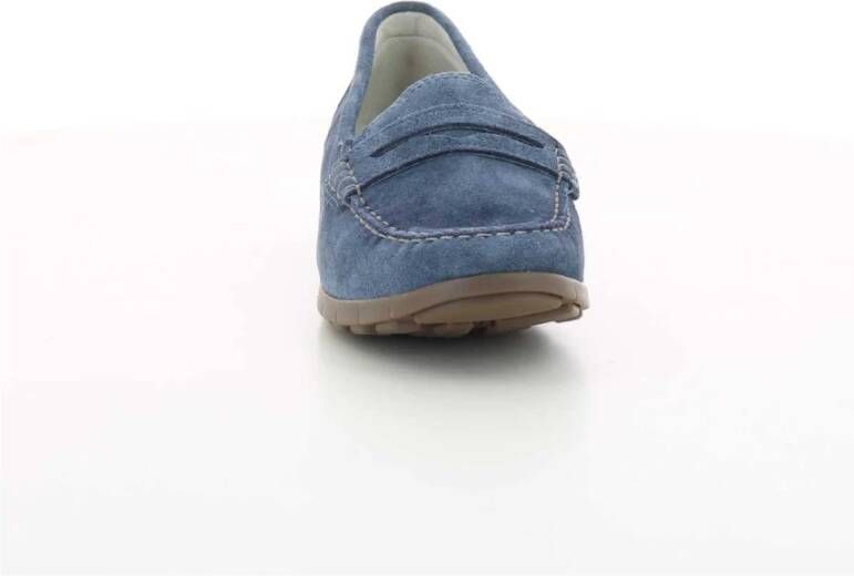 Waldläufer Blauwe Loafers voor Vrouwen Blue Dames