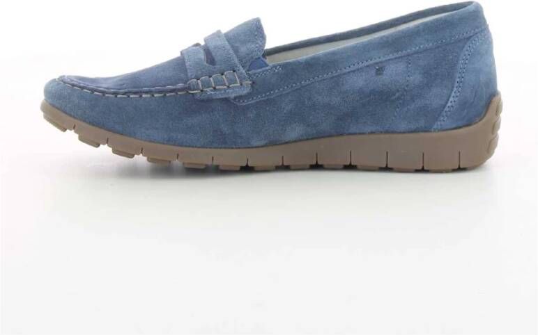 Waldläufer Blauwe Loafers voor Vrouwen Blue Dames