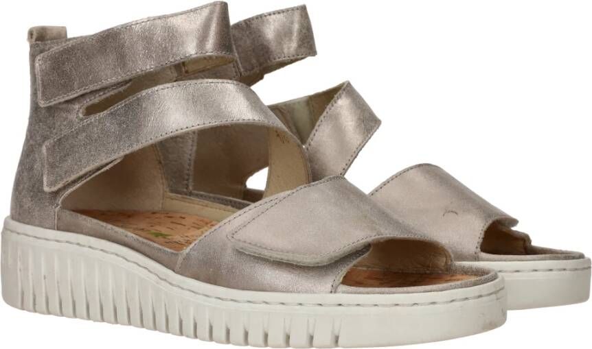 Waldläufer Metallic Silver Comfort Sandal Gray Dames