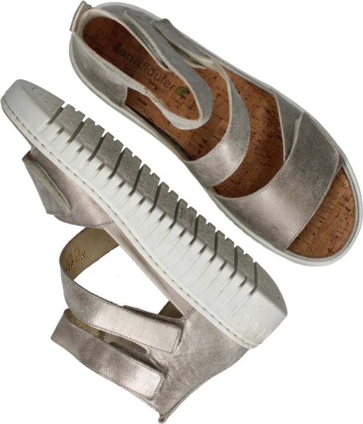 Waldläufer Metallic Silver Comfort Sandal Gray Dames