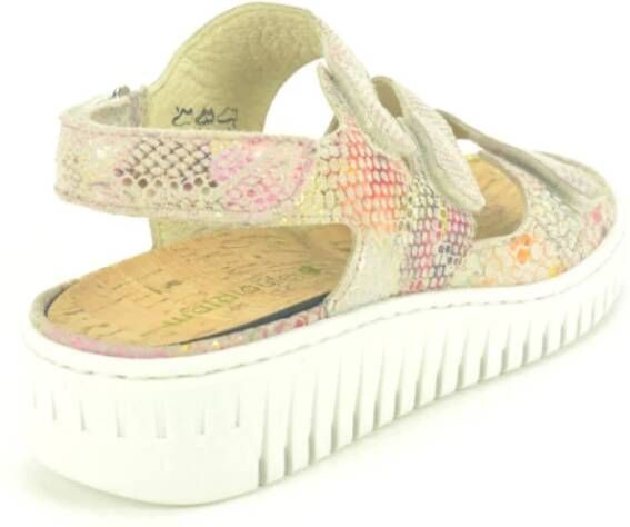 Waldläufer Multicolor Sandaal met 3 Velcro-straps Multicolor Dames