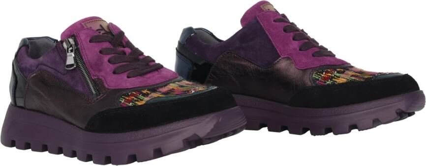 Waldläufer Paarse Mix Brede Pasvorm Sneaker Purple Dames