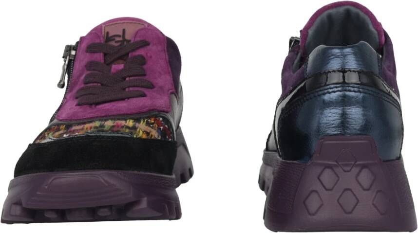 Waldläufer Paarse Mix Brede Pasvorm Sneaker Purple Dames