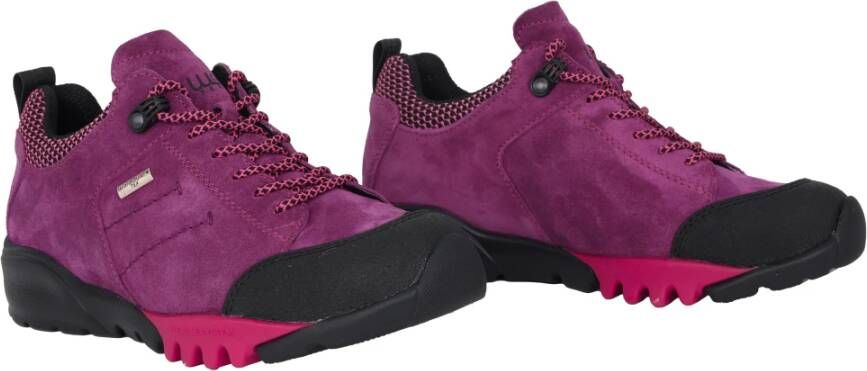 Waldläufer Paarse sneaker met brede pasvorm en uitneembaar voetbed Purple Dames