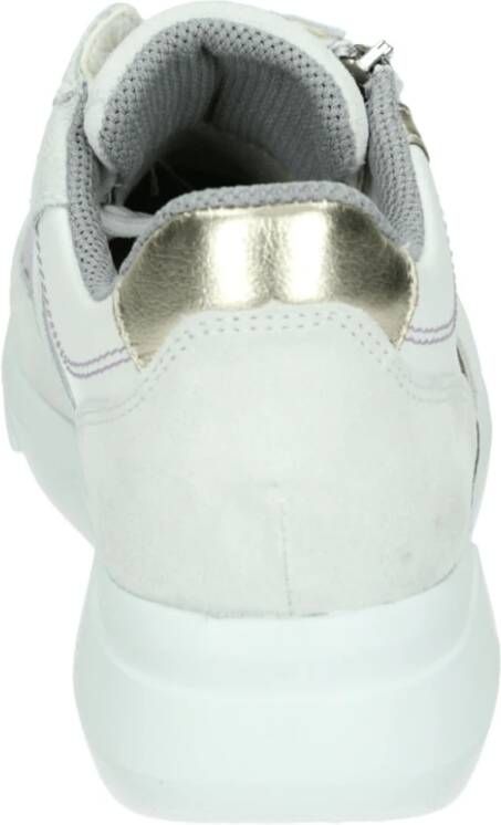 Waldläufer Sportieve Lage Sneakers Wit Patroon