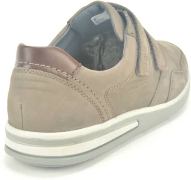 Waldläufer Taupe Nubuc Velcro Schoenen Beige Heren