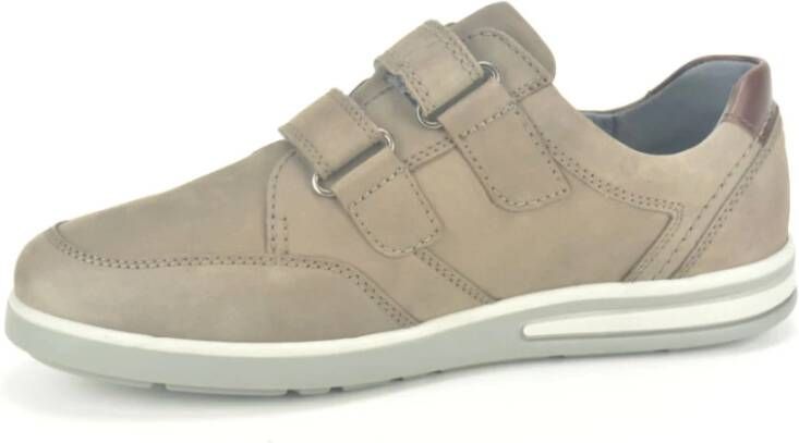 Waldläufer Taupe Nubuc Velcro Schoenen Beige Heren