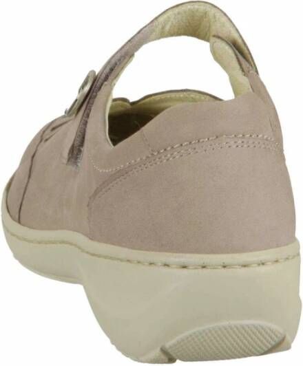 Waldläufer Taupe Veterschoenen voor dames