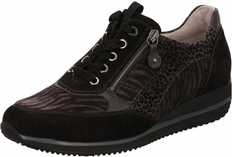 Waldläufer Veterschoenen Zwart Black Dames