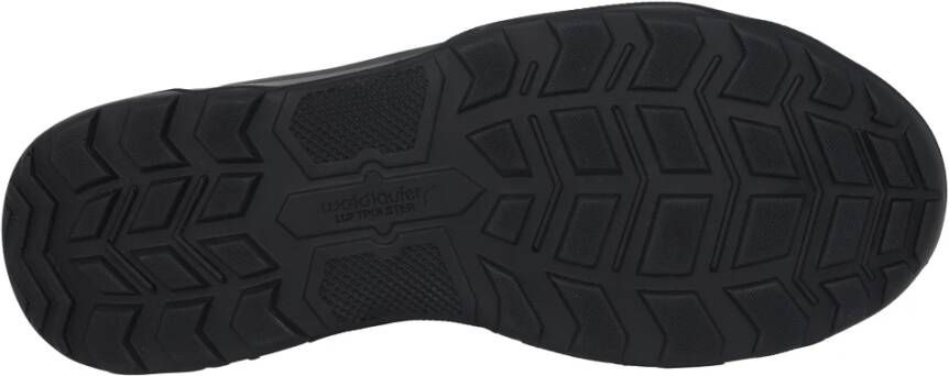 Waldläufer Wijde pasvorm heren leren sneaker Zwart