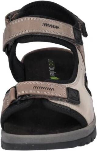 Waldläufer Wijde pasvorm nubuck leren sandaal grijs Gray Dames