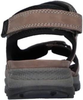 Waldläufer Wijde pasvorm nubuck leren sandaal grijs Gray Dames