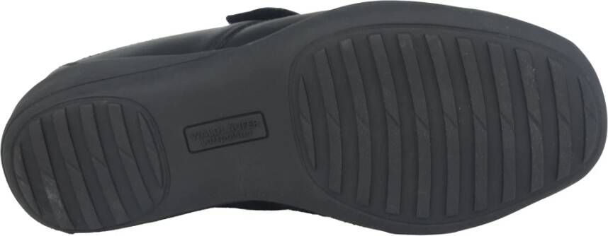 Waldläufer Wijde pasvorm Velcro schoen Zwart