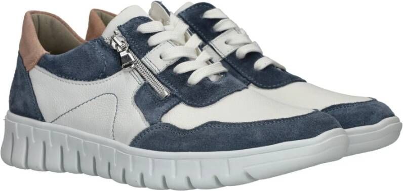 Waldläufer Witte Birdy Sneakers met Blauwe Accenten Multicolor Heren