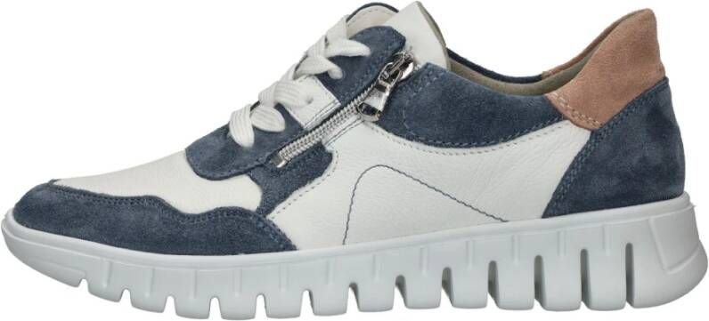 Waldläufer Witte Birdy Sneakers met Blauwe Accenten Multicolor Heren