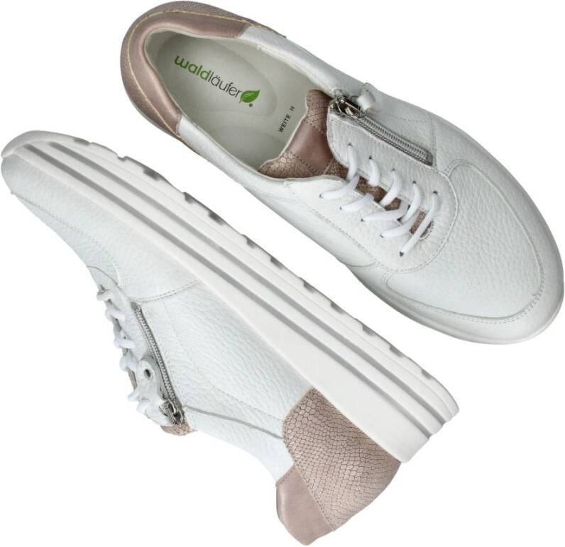 Waldläufer Witte Lana Sneaker met dierenprint White Heren