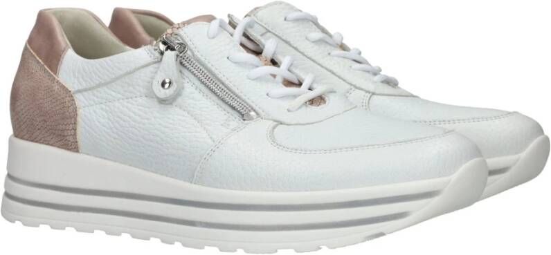 Waldläufer Witte Lana Sneaker met dierenprint White Heren