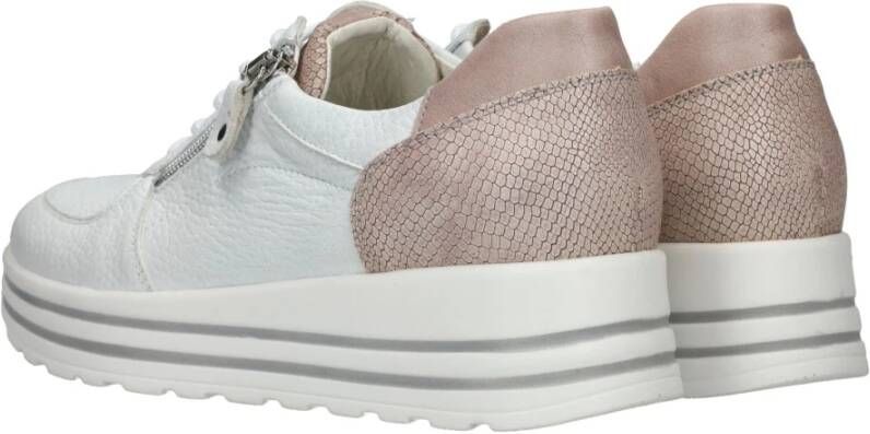 Waldläufer Witte Lana Sneaker met dierenprint White Heren